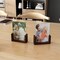 2 Sets of 5x7 Rustic Glass Photo Frames with Base (Floating Frame)